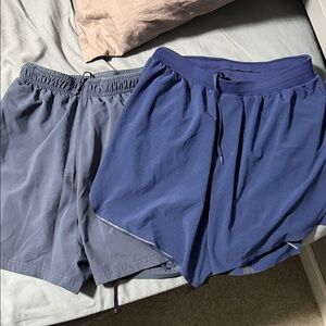 Lot of two shorts (new balance and lulu)   Men's Blue and Gray Shorts